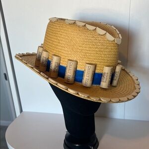 Unique Straw Hat, Wine Cork Accents